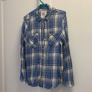 Super soft lightweight flannel plaid shirt